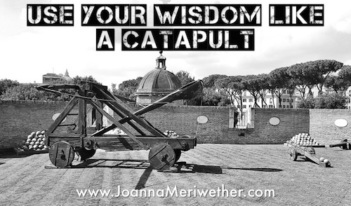 use your wisdom like a catapult